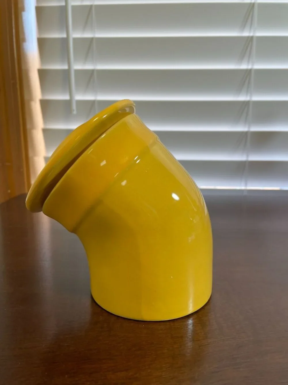 Vintage Emile Henry France Ceramic Lidded Salt Pig Cellar Crock Pot Yellow